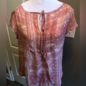Dusty Pink Blouse by Como Vintage Size Medium